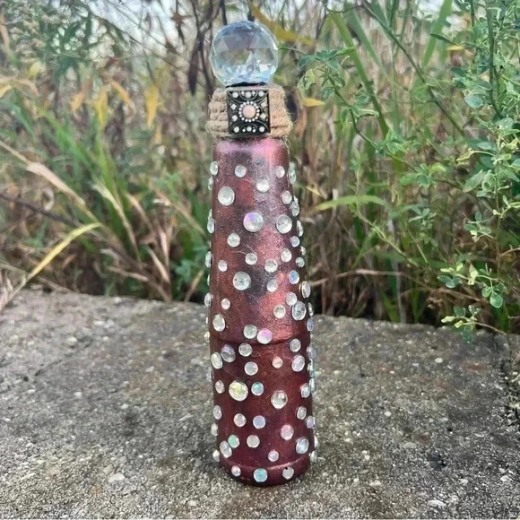 NEW Potion Spell Bottle - Crystal Gem - Apothecary Jar Halloween Home ART Decor - Picture 1 of 6